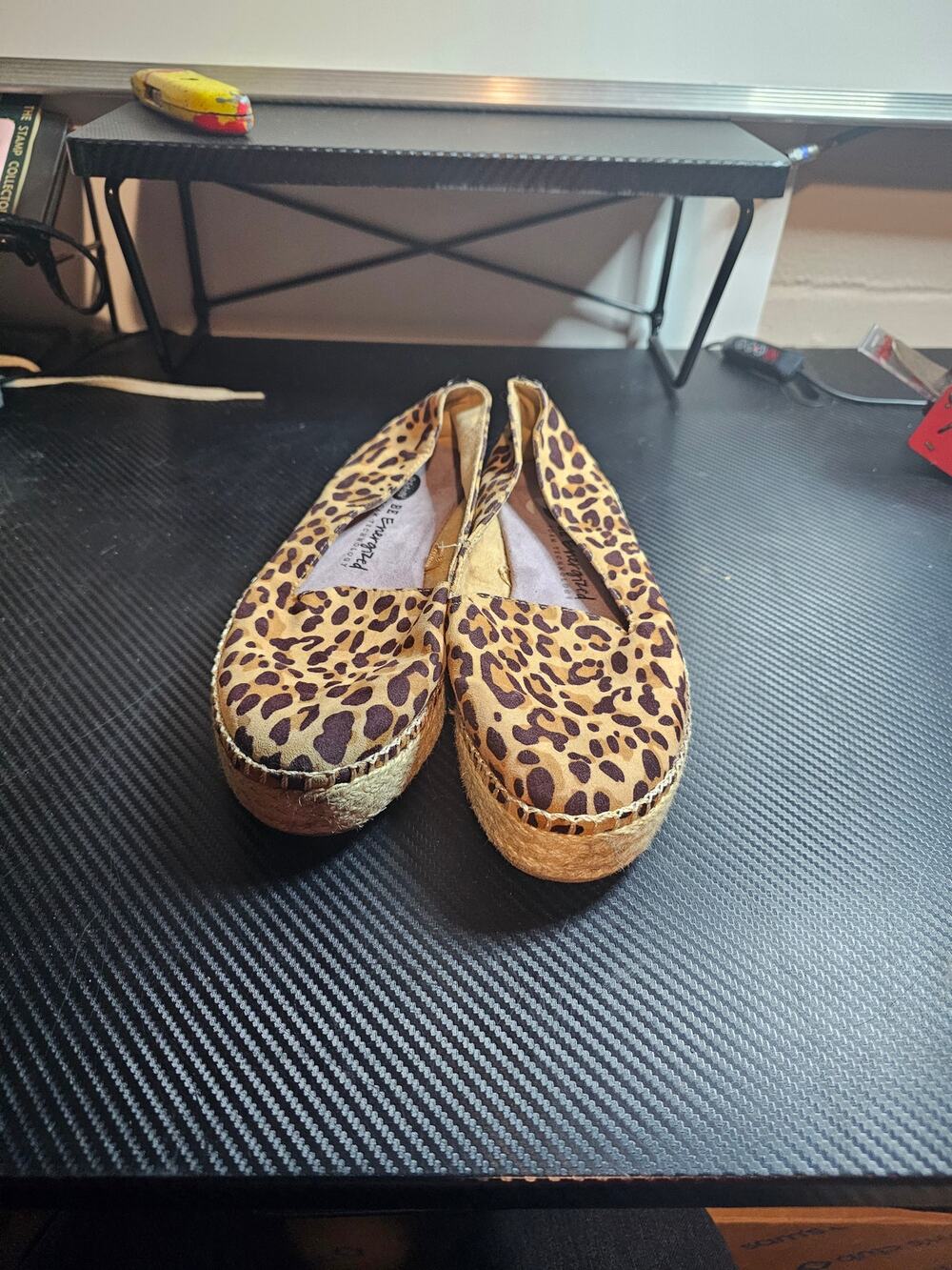 Dr Scholls Shoes Womens 8.5 M Be Energized Espadrille Multicolor Leopard Print